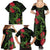 New Zealand Chameleon and Gecko Family Matching Summer Maxi Dress and Hawaiian Shirt Maori Silver Fern and Pohutukawa Decoration