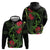 New Zealand Chameleon and Gecko Hoodie Maori Silver Fern and Pohutukawa Decoration