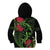 New Zealand Chameleon and Gecko Kid Hoodie Maori Silver Fern and Pohutukawa Decoration