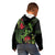 New Zealand Chameleon and Gecko Kid Hoodie Maori Silver Fern and Pohutukawa Decoration