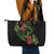 New Zealand Chameleon and Gecko Leather Tote Bag Maori Silver Fern and Pohutukawa Decoration