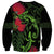 New Zealand Chameleon and Gecko Sweatshirt Maori Silver Fern and Pohutukawa Decoration