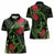 New Zealand Chameleon and Gecko Women Polo Shirt Maori Silver Fern and Pohutukawa Decoration