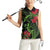 New Zealand Chameleon and Gecko Women Sleeveless Polo Shirt Maori Silver Fern and Pohutukawa Decoration