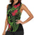 New Zealand Chameleon and Gecko Women Sleeveless Polo Shirt Maori Silver Fern and Pohutukawa Decoration