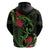 New Zealand Chameleon and Gecko Zip Hoodie Maori Silver Fern and Pohutukawa Decoration