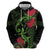 New Zealand Chameleon and Gecko Zip Hoodie Maori Silver Fern and Pohutukawa Decoration