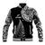 Personalised New Zealand Maori Art Tattoo and Silver Fern Baseball Jacket