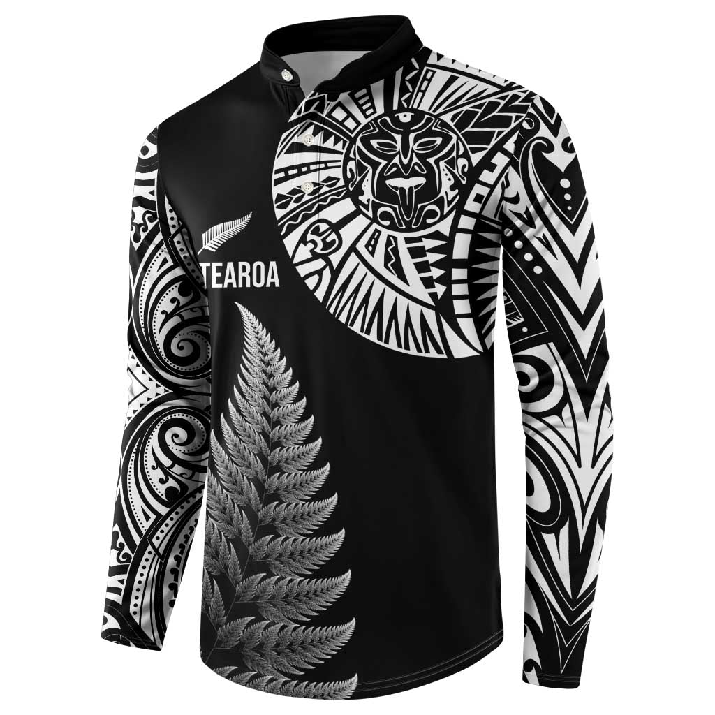 Personalised New Zealand Maori Art Tattoo and Silver Fern Button Sweatshirt LT03 - Polynesian Pride