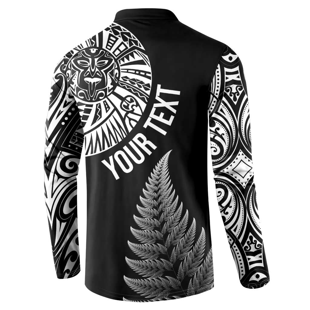 Personalised New Zealand Maori Art Tattoo and Silver Fern Button Sweatshirt LT03 - Polynesian Pride