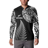Personalised New Zealand Maori Art Tattoo and Silver Fern Button Sweatshirt LT03 - Polynesian Pride