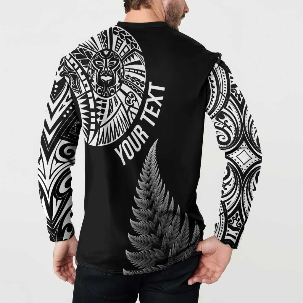 Personalised New Zealand Maori Art Tattoo and Silver Fern Button Sweatshirt LT03 - Polynesian Pride