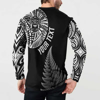 Personalised New Zealand Maori Art Tattoo and Silver Fern Button Sweatshirt LT03 - Polynesian Pride