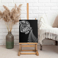 Personalised New Zealand Maori Art Tattoo and Silver Fern Canvas Wall Art LT03 - Polynesian Pride