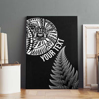 Personalised New Zealand Maori Art Tattoo and Silver Fern Canvas Wall Art LT03 - Polynesian Pride