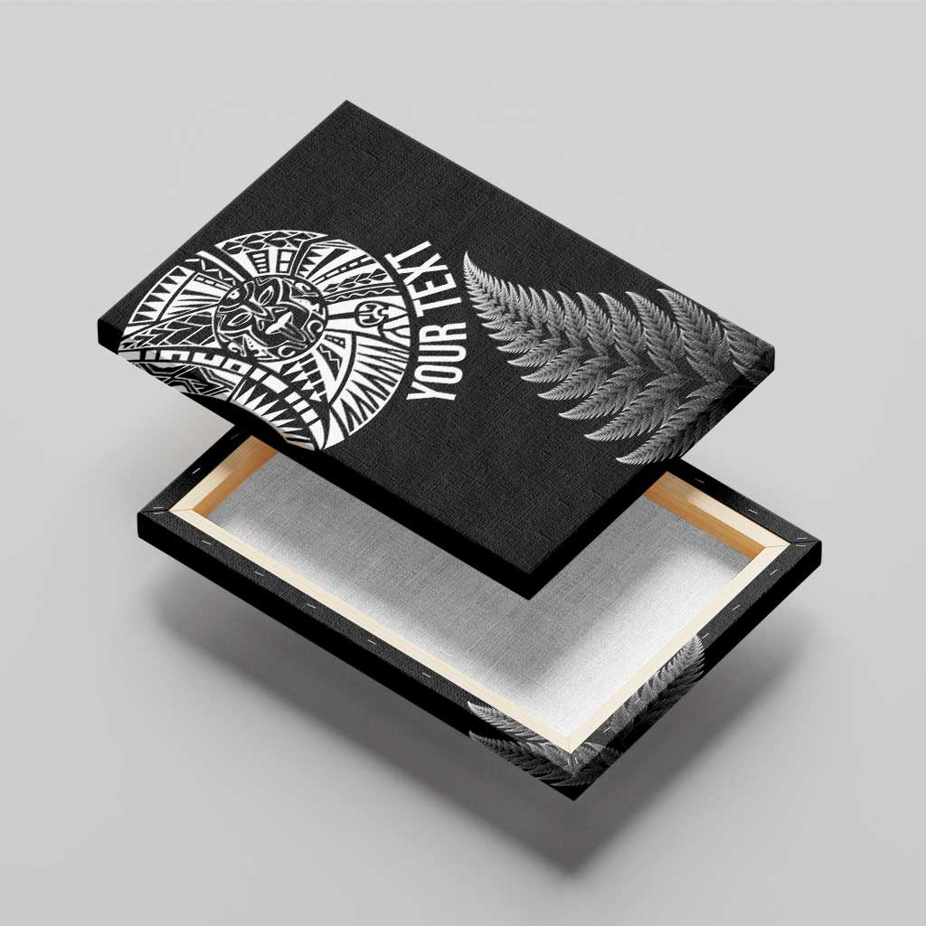 Personalised New Zealand Maori Art Tattoo and Silver Fern Canvas Wall Art LT03 - Polynesian Pride