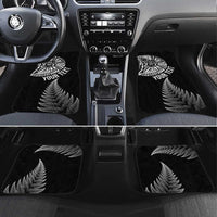 Personalised New Zealand Maori Art Tattoo and Silver Fern Car Mats LT03 Set 4pcs Black - Polynesian Pride
