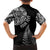 Personalised New Zealand Maori Art Tattoo and Silver Fern Family Matching Long Sleeve Bodycon Dress and Hawaiian Shirt