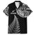 Personalised New Zealand Maori Art Tattoo and Silver Fern Family Matching Short Sleeve Bodycon Dress and Hawaiian Shirt