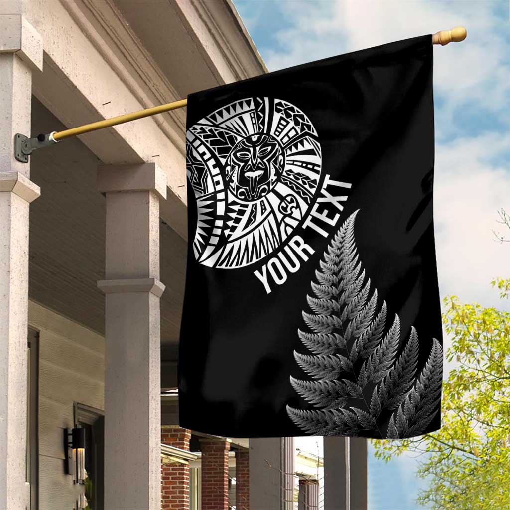 Personalised New Zealand Maori Art Tattoo and Silver Fern Garden Flag