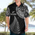 Personalised New Zealand Maori Art Tattoo and Silver Fern Hawaiian Shirt