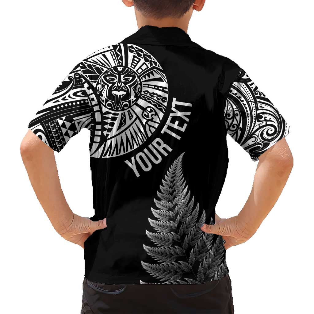 Personalised New Zealand Maori Art Tattoo and Silver Fern Hawaiian Shirt
