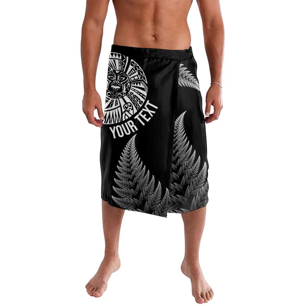 Personalised New Zealand Maori Art Tattoo and Silver Fern Lavalava LT03 Black - Polynesian Pride
