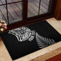 Personalised New Zealand Maori Art Tattoo and Silver Fern Rubber Doormat LT03 - Polynesian Pride