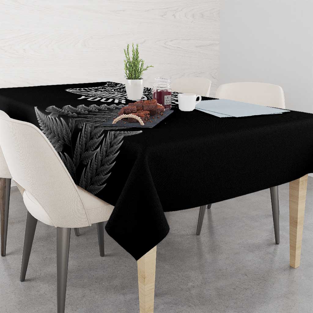 Personalised New Zealand Maori Art Tattoo and Silver Fern Tablecloth LT03 - Polynesian Pride