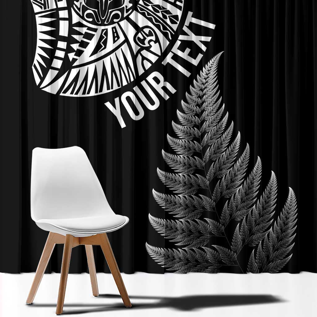 Personalised New Zealand Maori Art Tattoo and Silver Fern Window Curtain LT03 - Polynesian Pride