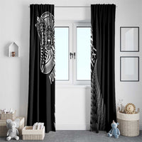 Personalised New Zealand Maori Art Tattoo and Silver Fern Window Curtain LT03 - Polynesian Pride