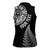 Personalised New Zealand Maori Art Tattoo and Silver Fern Women Sleeveless Polo Shirt