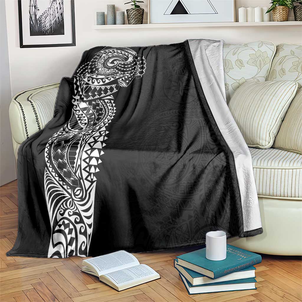 Polynesian Art Traditional Tattoo Pattern Blanket