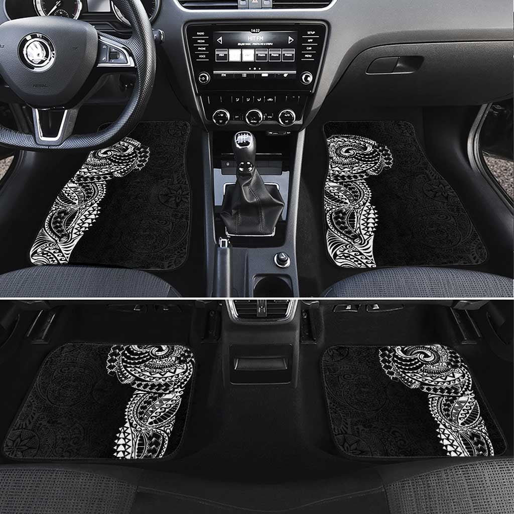 Polynesian Art Traditional Tattoo Pattern Car Mats LT03 Set 4pcs Black - Polynesian Pride