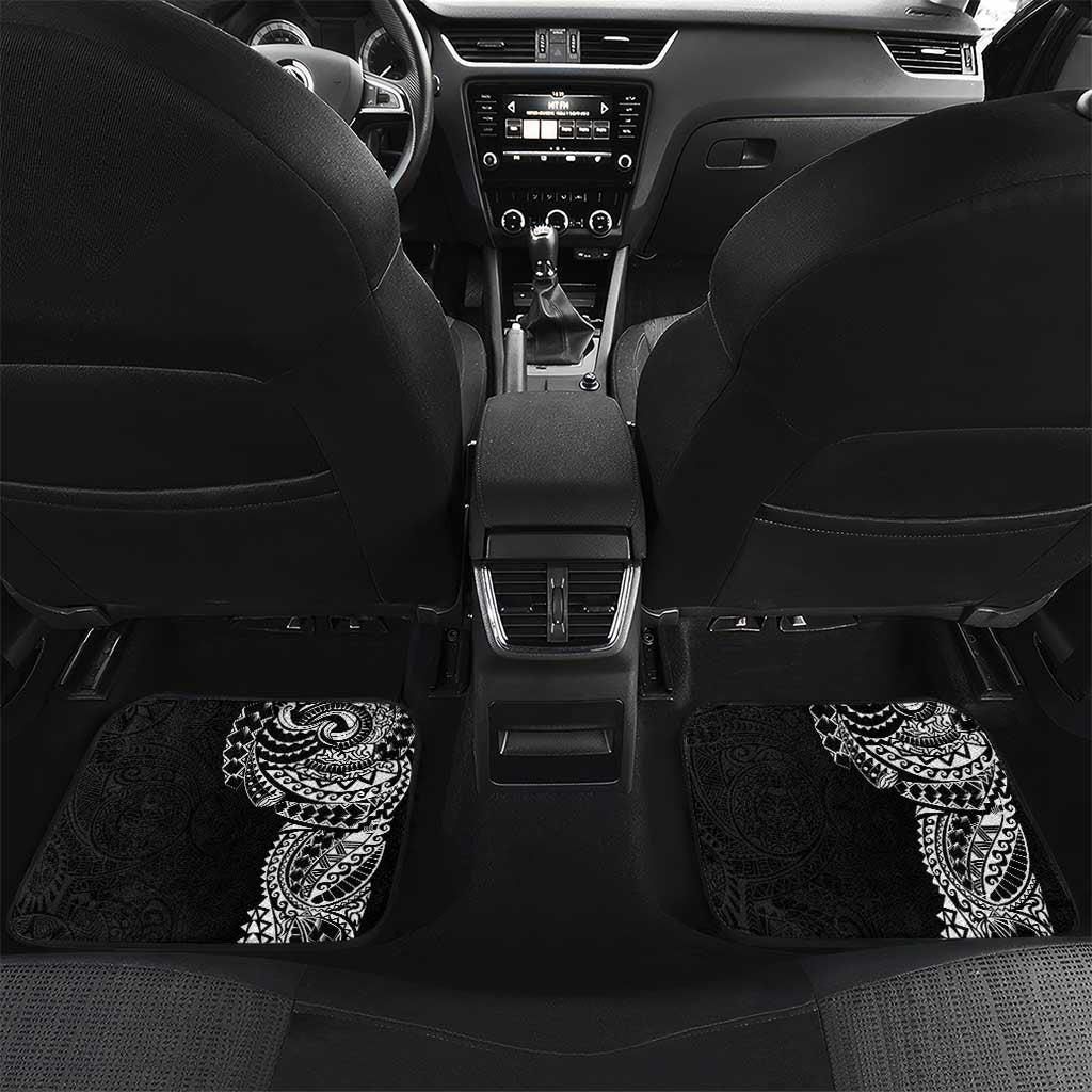 Polynesian Art Traditional Tattoo Pattern Car Mats LT03 Set 2pcs - Back Black - Polynesian Pride