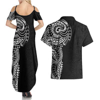 Polynesian Art Traditional Tattoo Pattern Couples Matching Summer Maxi Dress and Hawaiian Shirt LT03 - Polynesian Pride