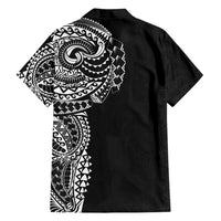 Polynesian Art Traditional Tattoo Pattern Family Matching Off Shoulder Maxi Dress and Hawaiian Shirt LT03 - Polynesian Pride