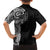 Polynesian Art Traditional Tattoo Pattern Family Matching Off Shoulder Short Dress and Hawaiian Shirt
