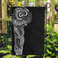 Polynesian Art Traditional Tattoo Pattern Garden Flag LT03 Garden Flag Black - Polynesian Pride