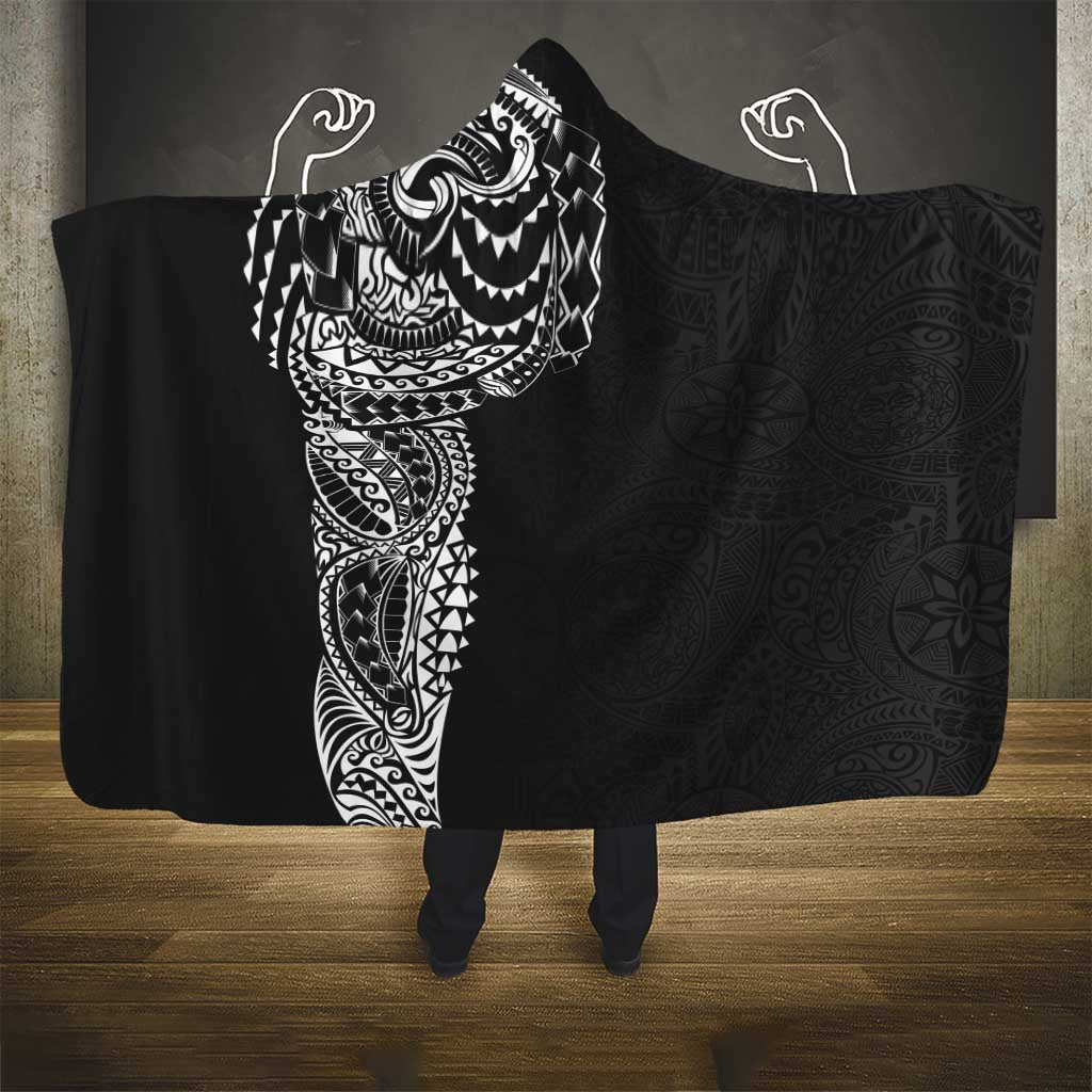 Polynesian Art Traditional Tattoo Pattern Hooded Blanket LT03 - Polynesian Pride