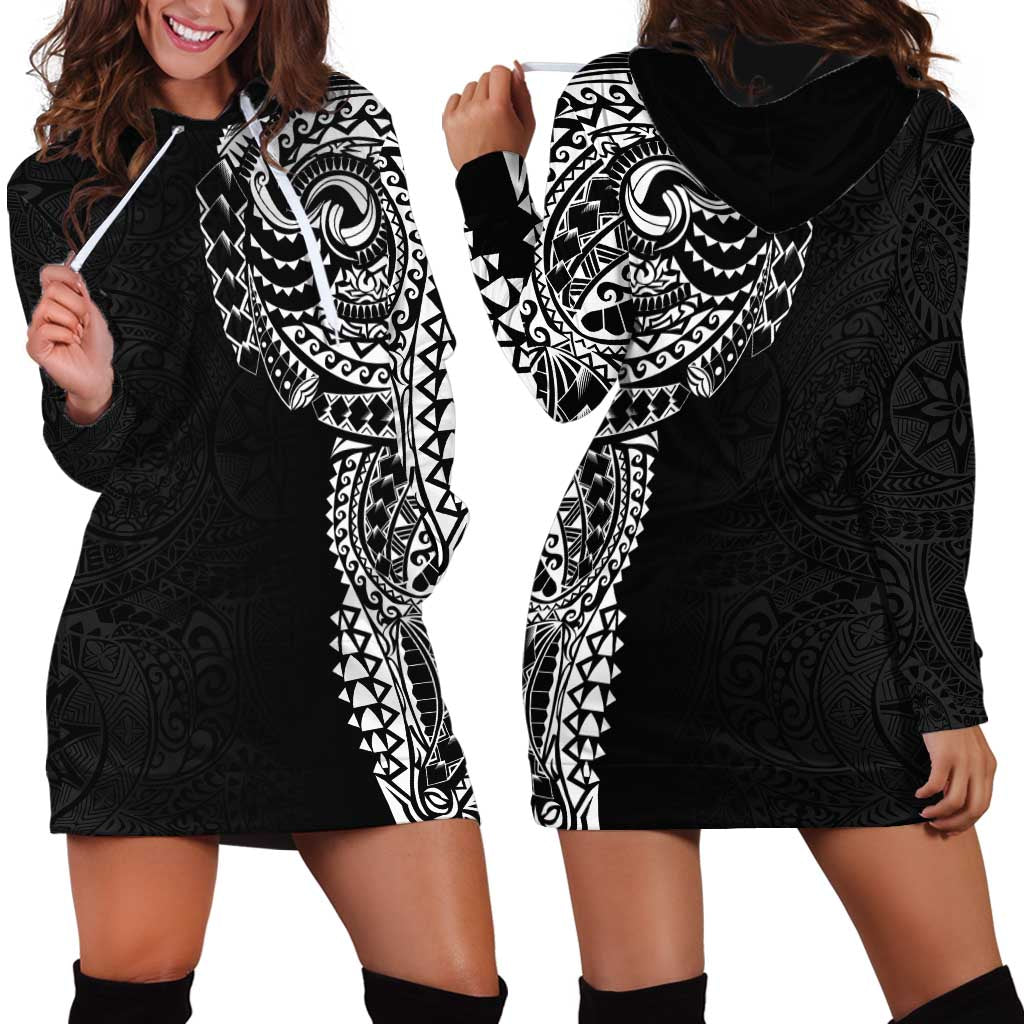 Polynesian Art Traditional Tattoo Pattern Hoodie Dress LT03 - Polynesian Pride