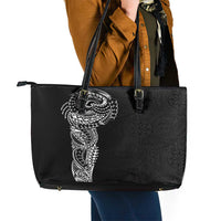 Polynesian Art Traditional Tattoo Pattern Leather Tote Bag LT03 - Polynesian Pride