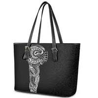 Polynesian Art Traditional Tattoo Pattern Leather Tote Bag LT03 - Polynesian Pride