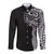 Polynesian Art Traditional Tattoo Pattern Long Sleeve Button Shirt