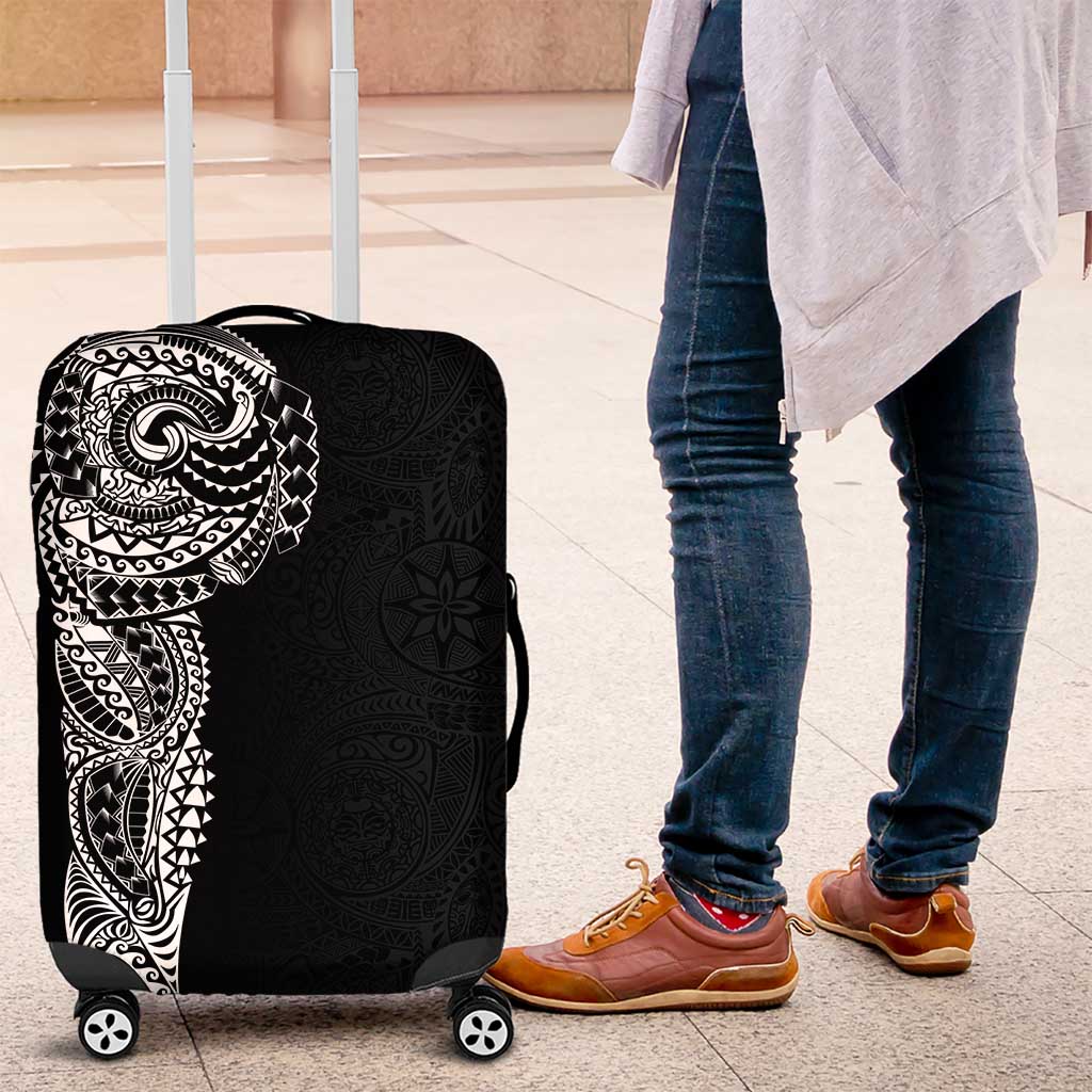 Polynesian Art Traditional Tattoo Pattern Luggage Cover LT03 Black - Polynesian Pride