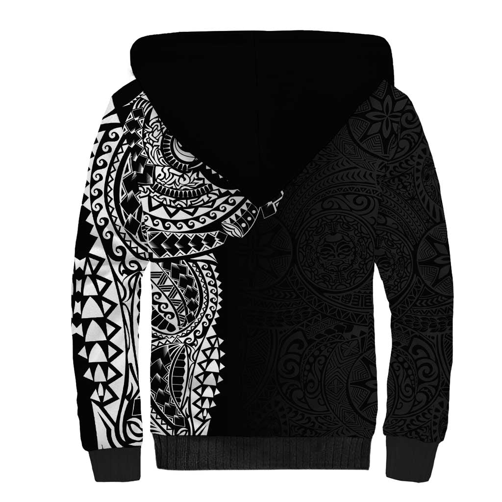 Polynesian Art Traditional Tattoo Pattern Sherpa Hoodie LT03 - Polynesian Pride