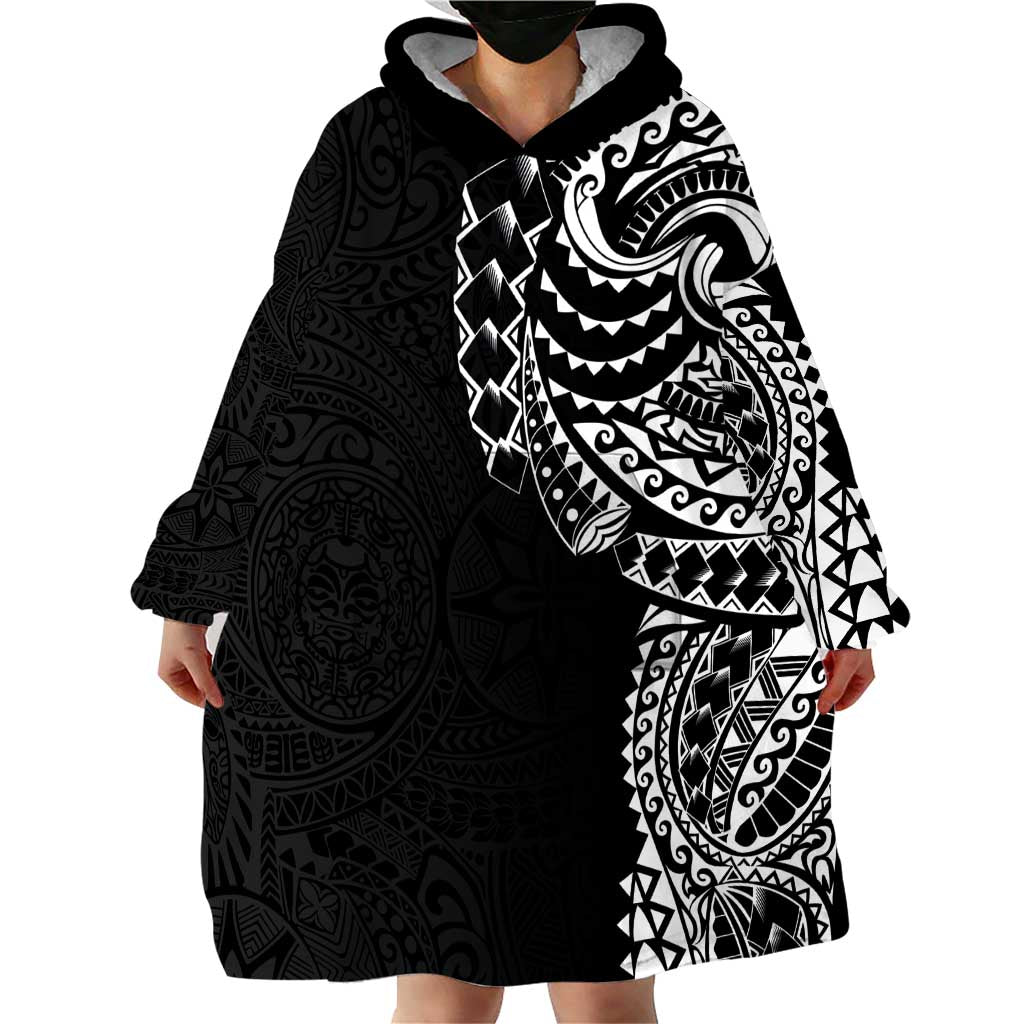 Polynesian Art Traditional Tattoo Pattern Wearable Blanket Hoodie LT03 - Polynesian Pride