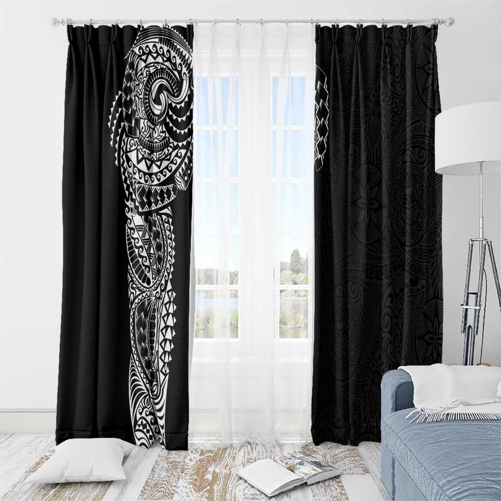 Polynesian Art Traditional Tattoo Pattern Window Curtain LT03 - Polynesian Pride