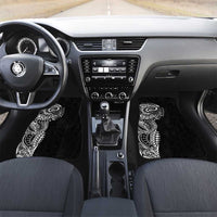 Polynesian Art Traditional Tattoo Car Mats Simple Style LT03 Set 2pcs - Front Black - Polynesian Pride