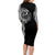 Polynesian Art Traditional Tattoo Family Matching Long Sleeve Bodycon Dress and Hawaiian Shirt Simple Style